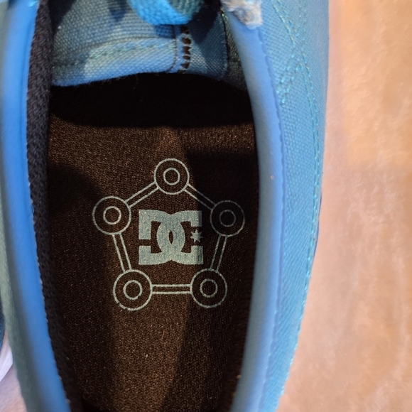 DC Youths Evan Boys Aqua Blue Leather Skateboard Shoes Sneakers Sz 6 Eu 37 Low - Picture 8 of 14